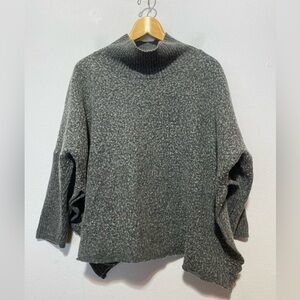 Vtg Apart Impressions Wool/Cashmere Blend 3/4 Sleeve Mock Neck Sweater One Size